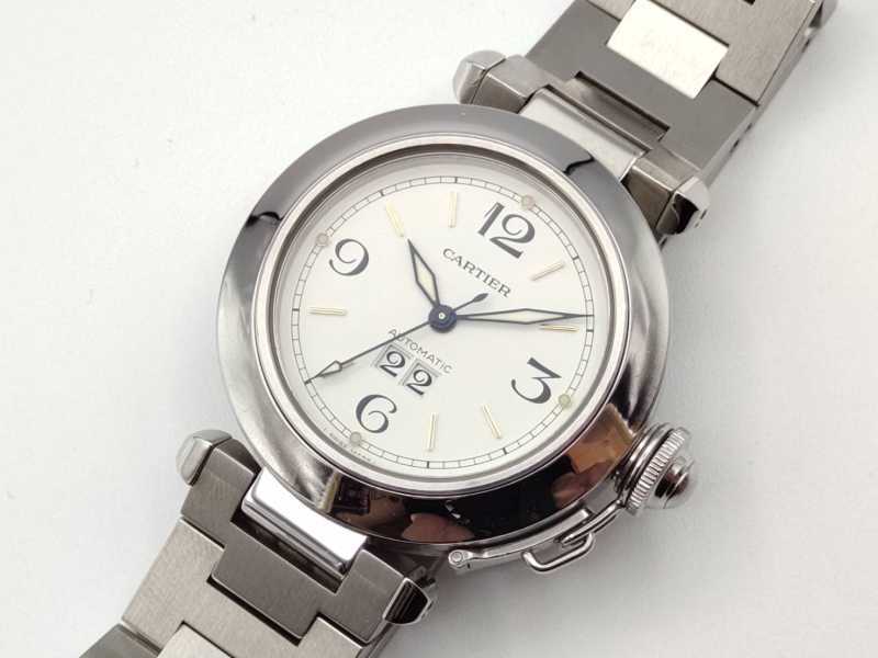 カルティエ買取 パシャCビッグデイト W31055M7